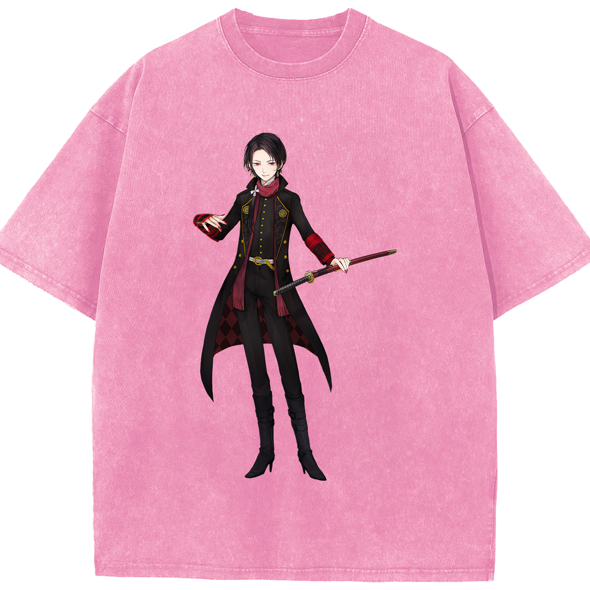 （画像用） 刀剣乱舞 Touken Ranbu 綿100% ヴィンテージ風 半袖Tシャツ（フロントプリント）